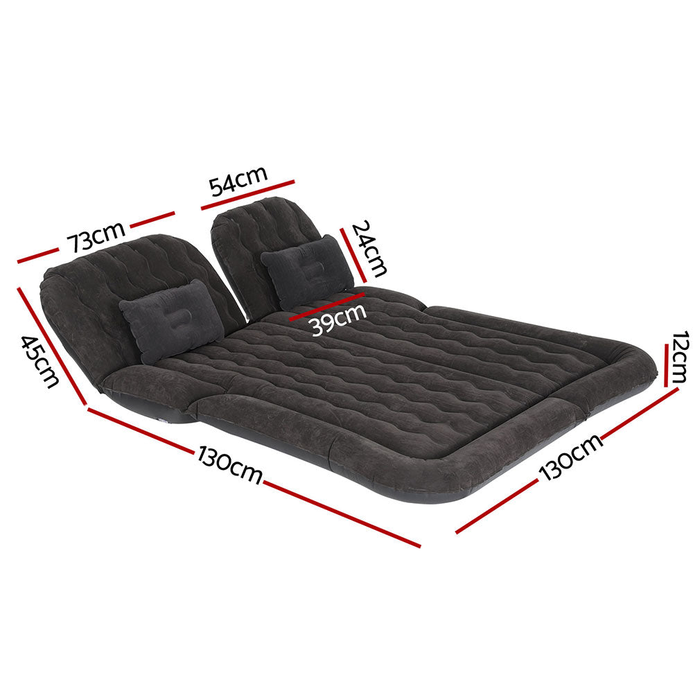 Weisshorn Inflatable SUV Car Mattress 175x130 Black Camping Bed