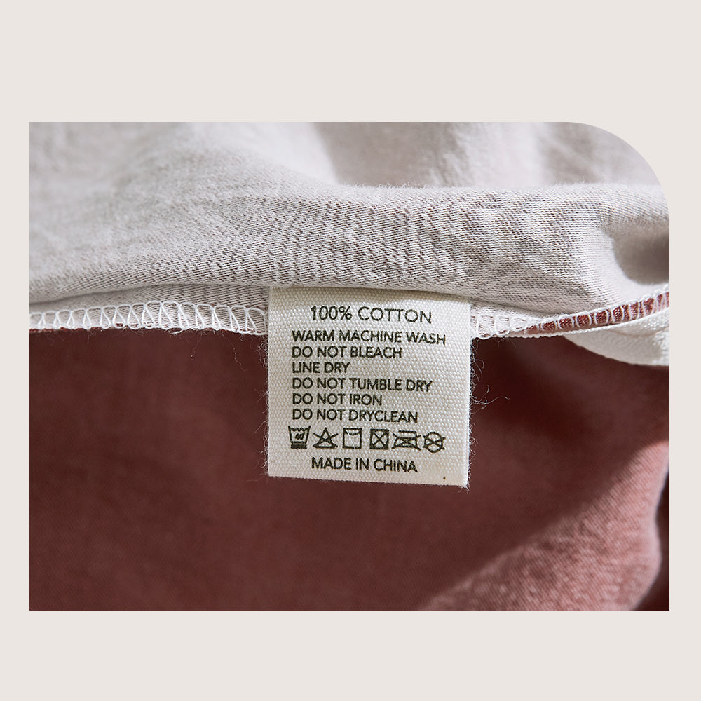 Cosy Club Double Quilt Cover Set Cotton Vanilla Rhubarb