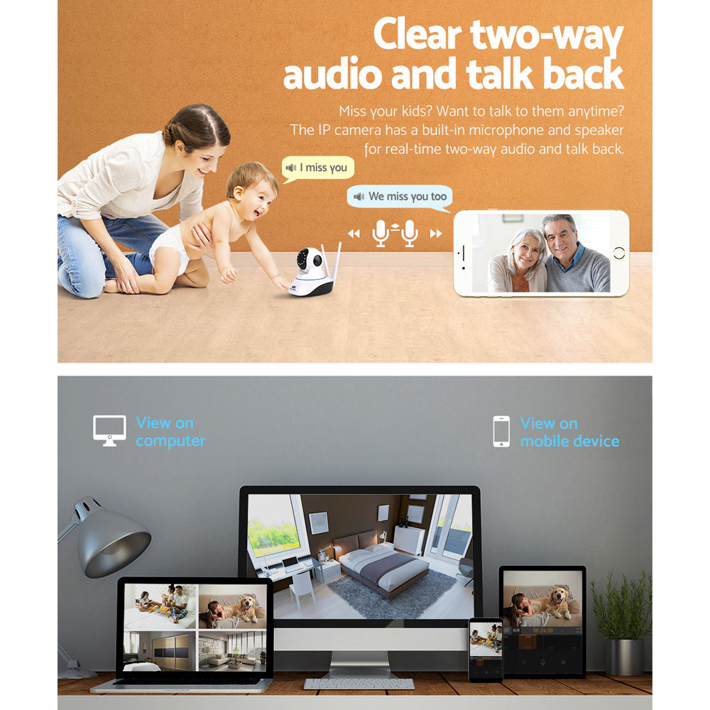UL-Tech 1080P Wireless IP Security Cameras White