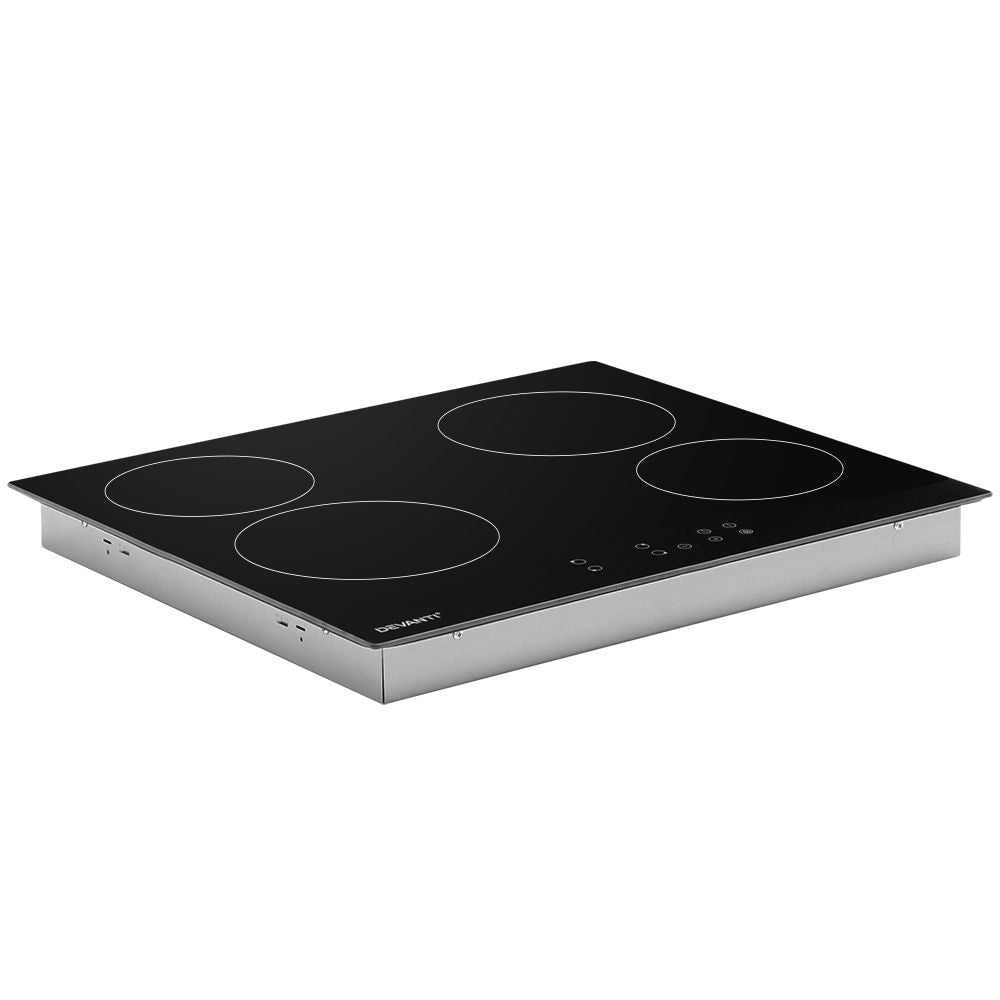 Devanti 60cm Electric Ceramic Cooktop 4 Zone Touch Control