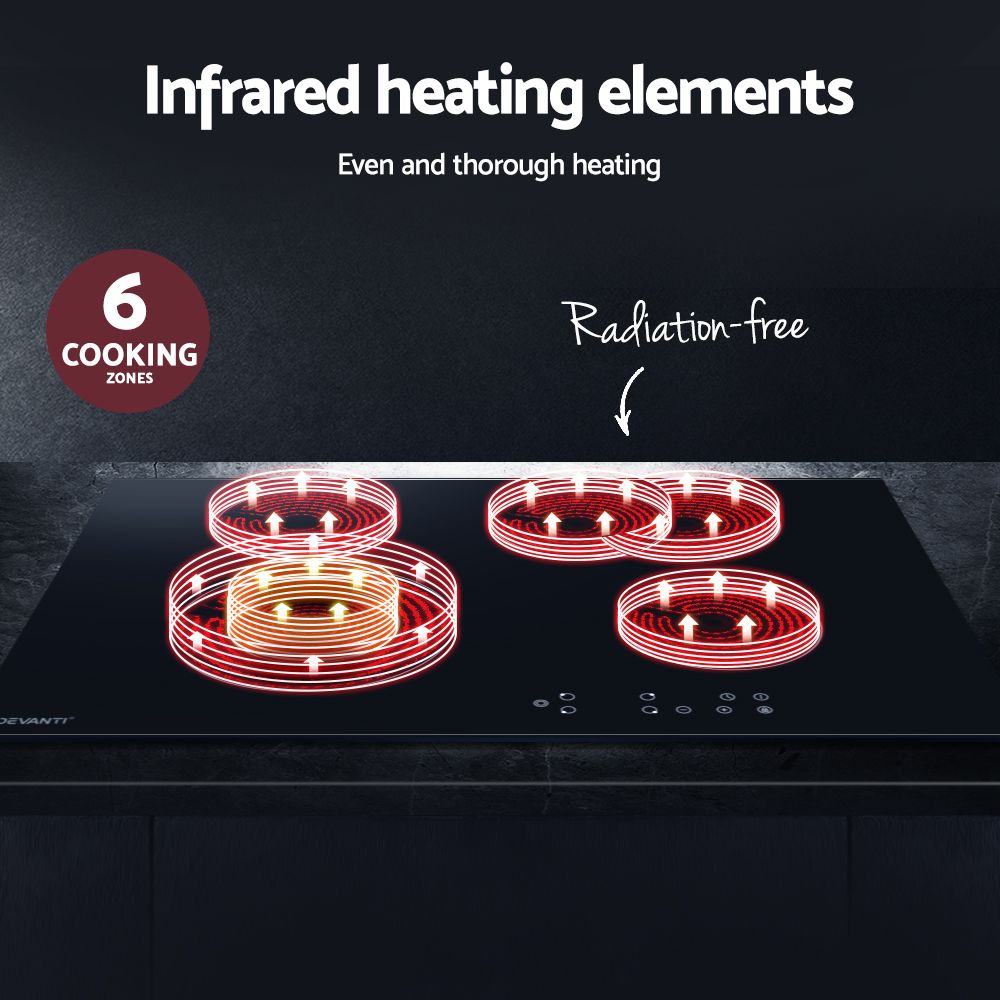 Devanti 77cm Built-in Electric Ceramic Cooktop