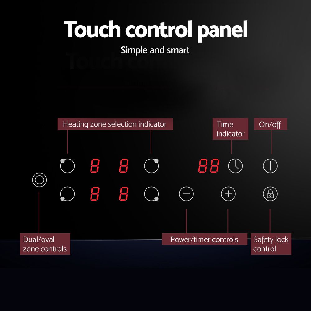 Devanti 77cm Built-in Electric Ceramic Cooktop