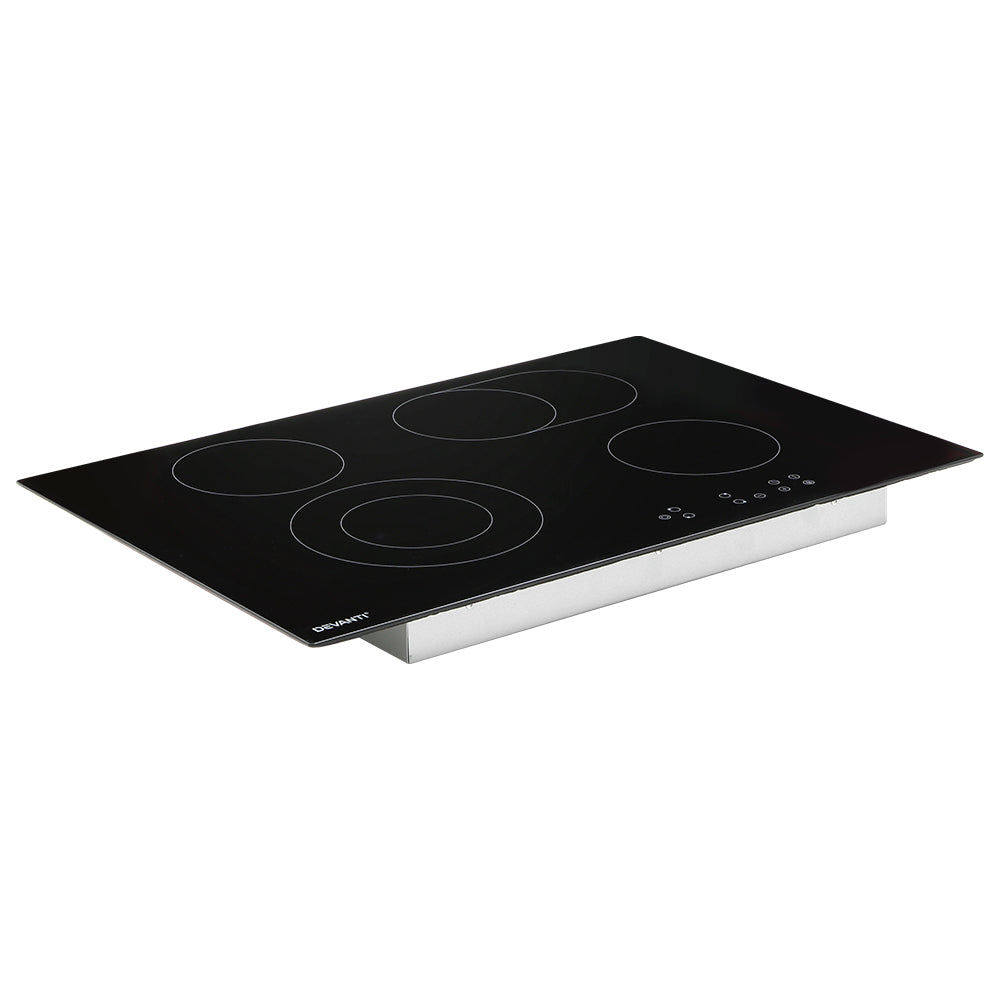 Devanti 77cm Electric Ceramic Cooktop Black Touch Control
