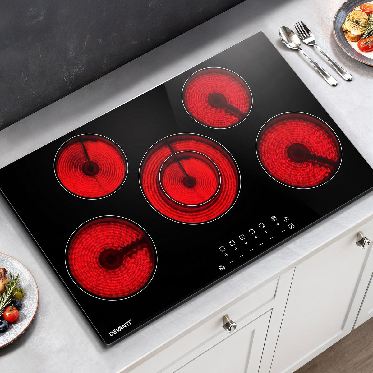 Devanti 90cm Electric Ceramic Cooktop with 8200W Power
