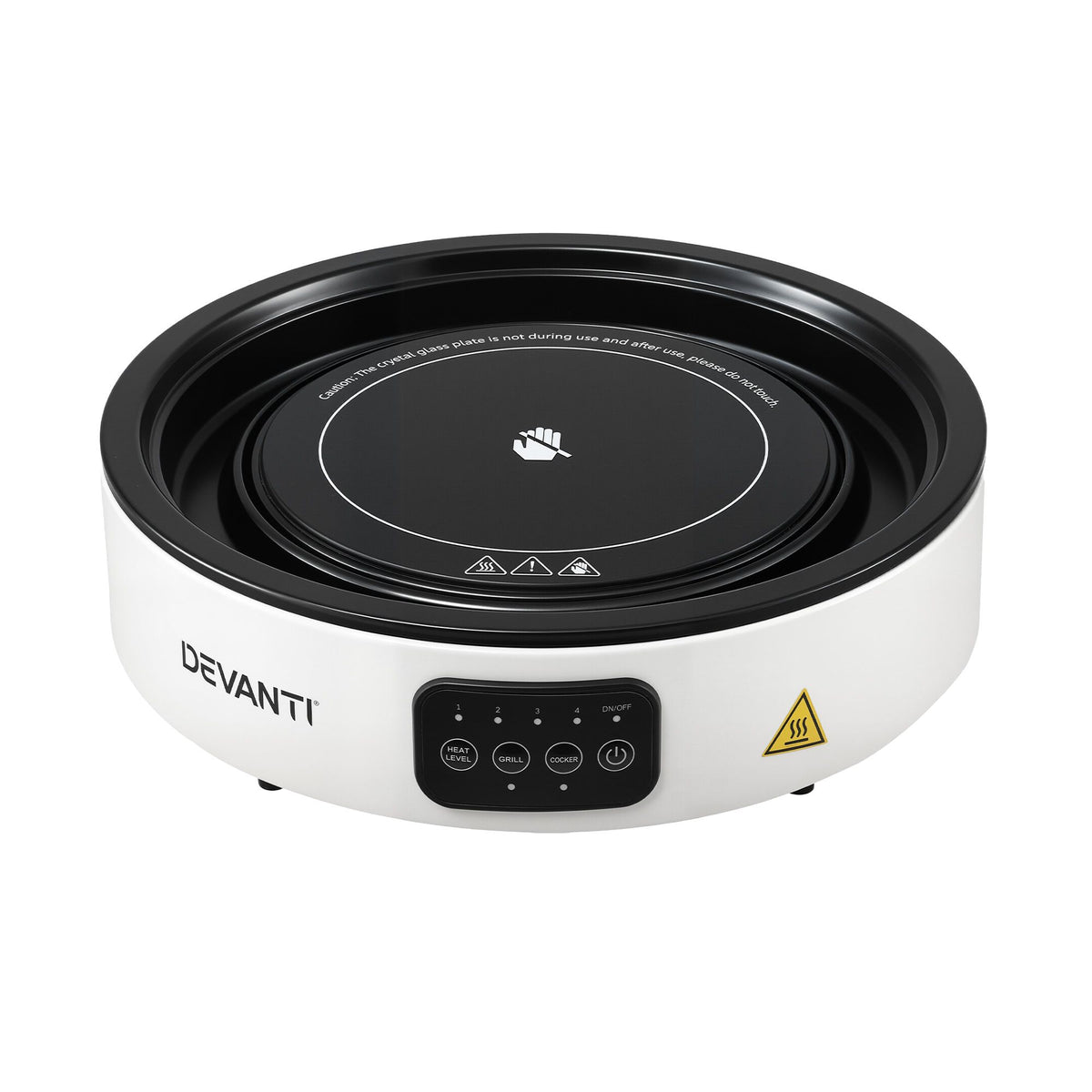 Devanti Countertop Ceramic Cooktop 2000W Electric Hot Plate White