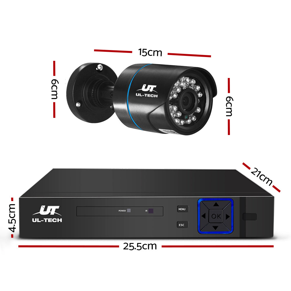 UL-Tech 4CH 1080p CCTV Security System 4 Cameras Night Vision