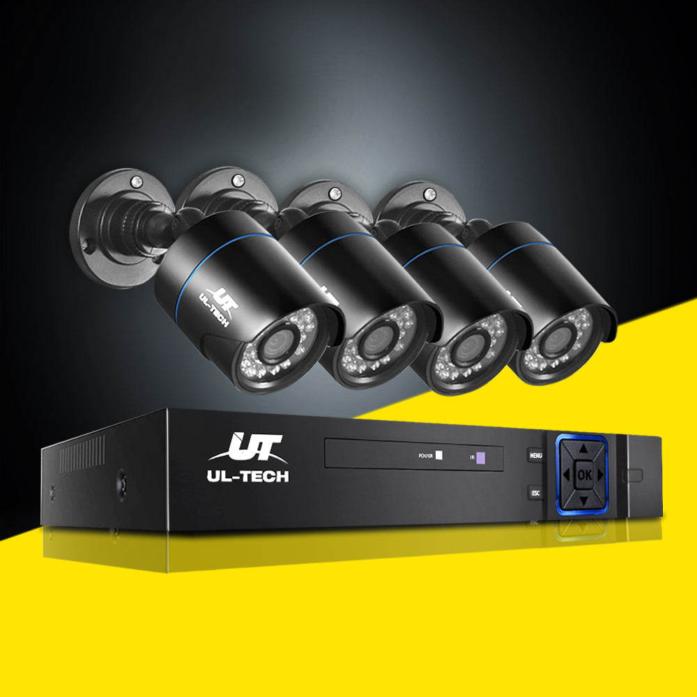 UL-Tech 4CH 1080p CCTV Security System 4 Cameras Night Vision