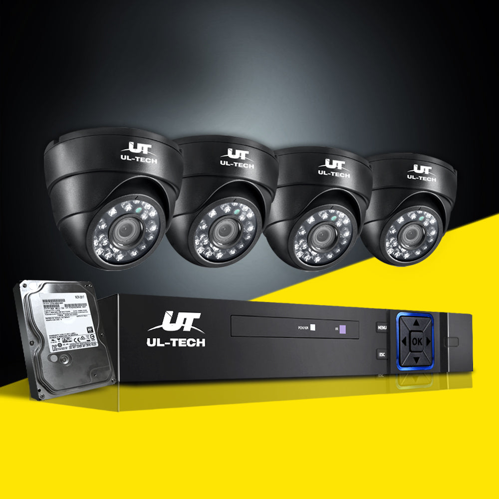 UL-Tech 4CH 1080P CCTV Security System 1TB Indoor Cameras