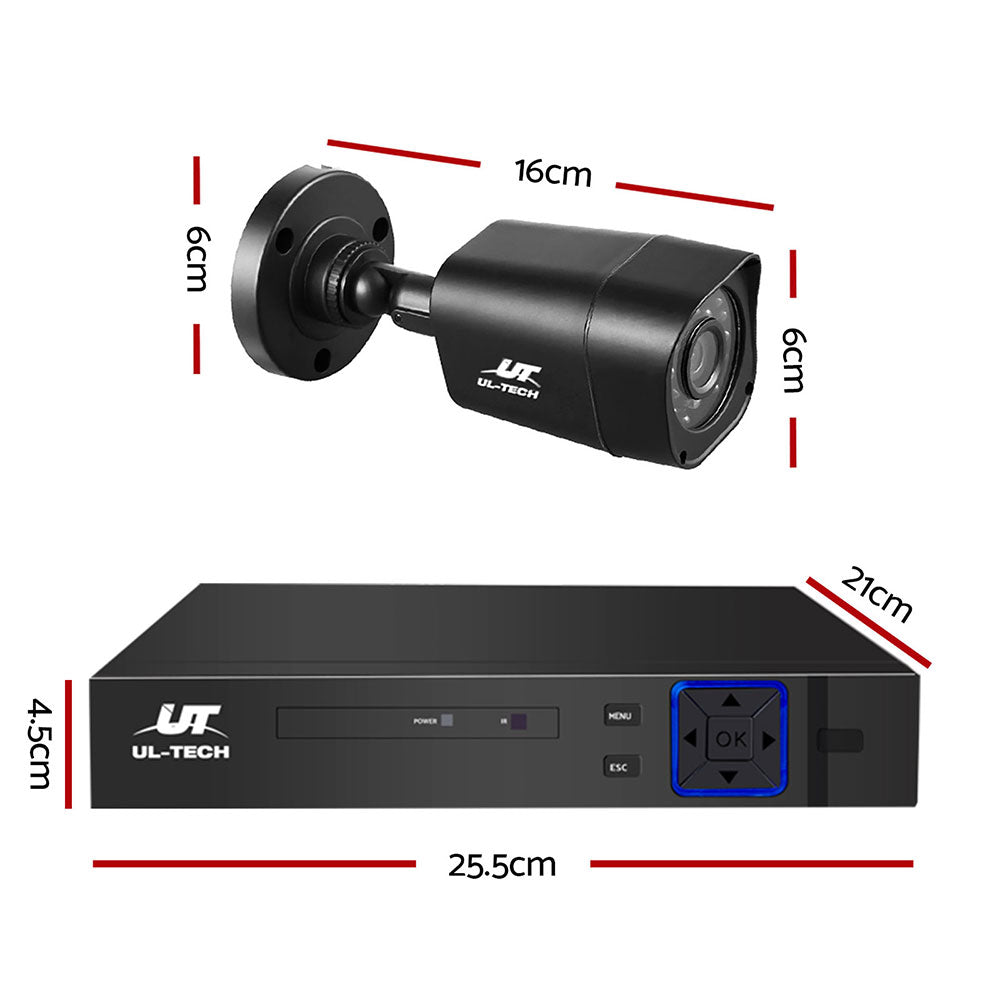 UL-Tech 4CH 1080p CCTV Security System 4 Cameras Indoor Outdoor