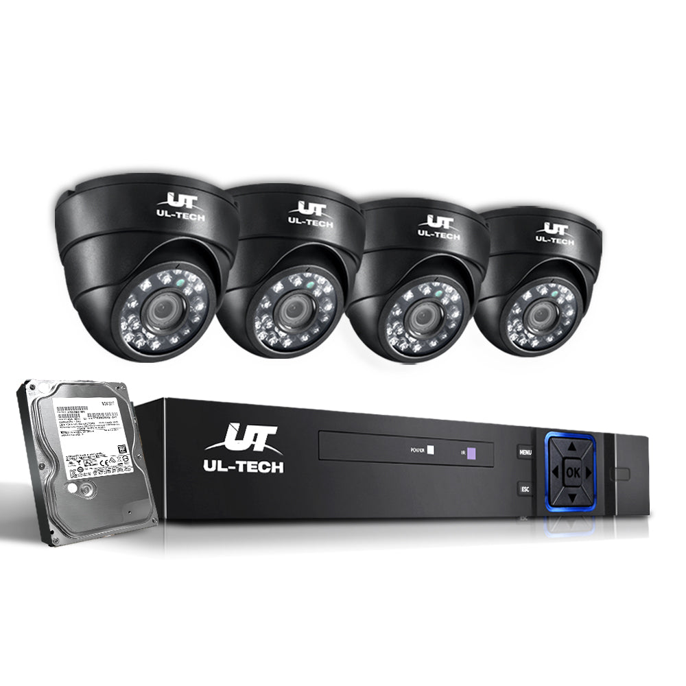 UL-Tech 8CH DVR 4-Camera CCTV Security System 2TB Hard Drive