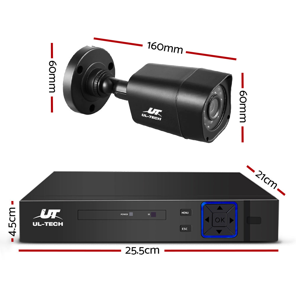 UL-Tech 8CH DVR 4-Camera CCTV Security System 2TB Hard Drive
