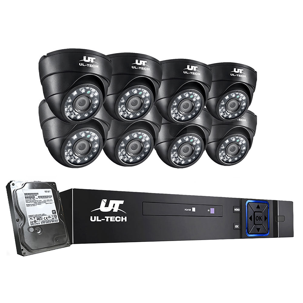 UL-Tech 8CH 1080P CCTV Security System 8 Cameras 1TB HDD Indoor