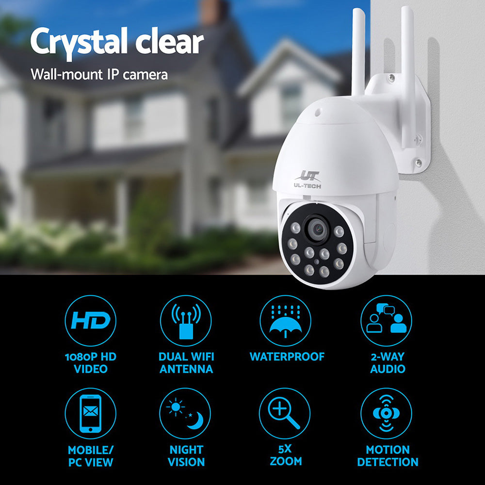 UL-Tech 1080P Wireless IP Camera Security WiFi White