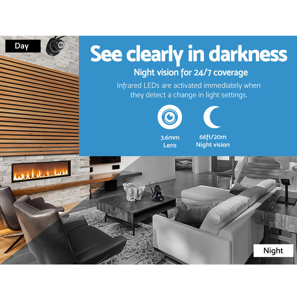 UL-Tech 1080P Wireless IP Security Camera Black