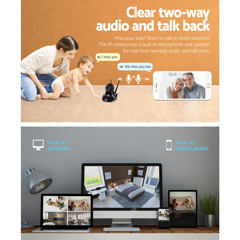 UL-Tech 1080P Wireless IP Security Camera Black