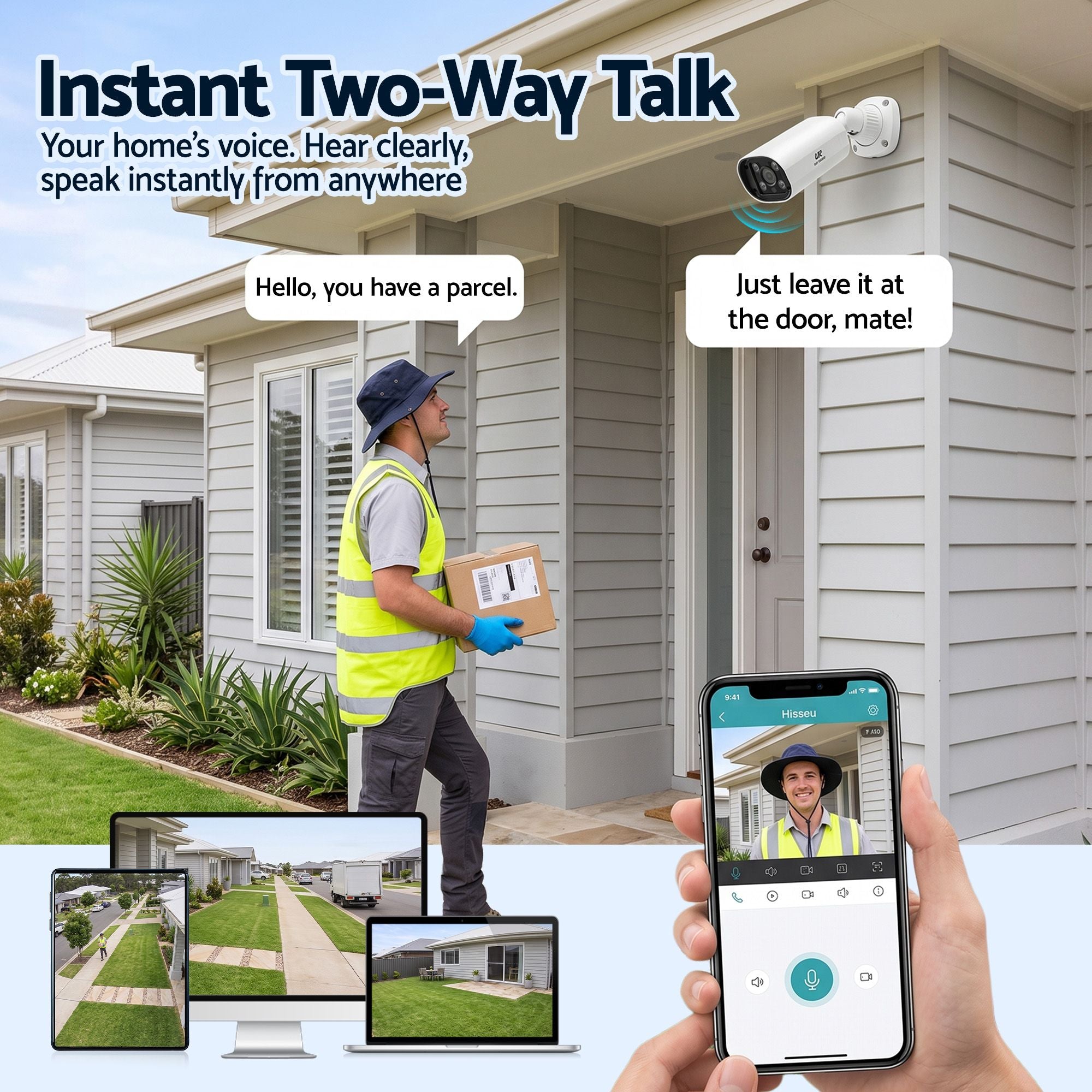 UL-Tech 4CH 5MP PoE NVR Security System, 4 Cameras, Dual-Light Colour Night Vision, Two-Way Audio, AI Motion Detection, IP65-Rated, No Monthly Fees, Wired CCTV Kit for Home, Indoor and Outdoor