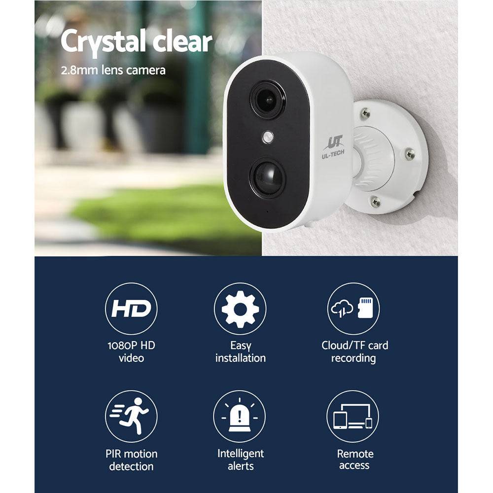 UL-Tech 1080P Wireless IP Security Camera White