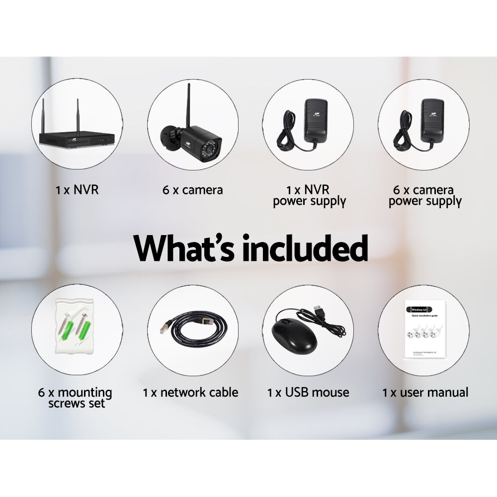 UL-TECH 3MP 8CH NVR Wireless Security Cameras Set