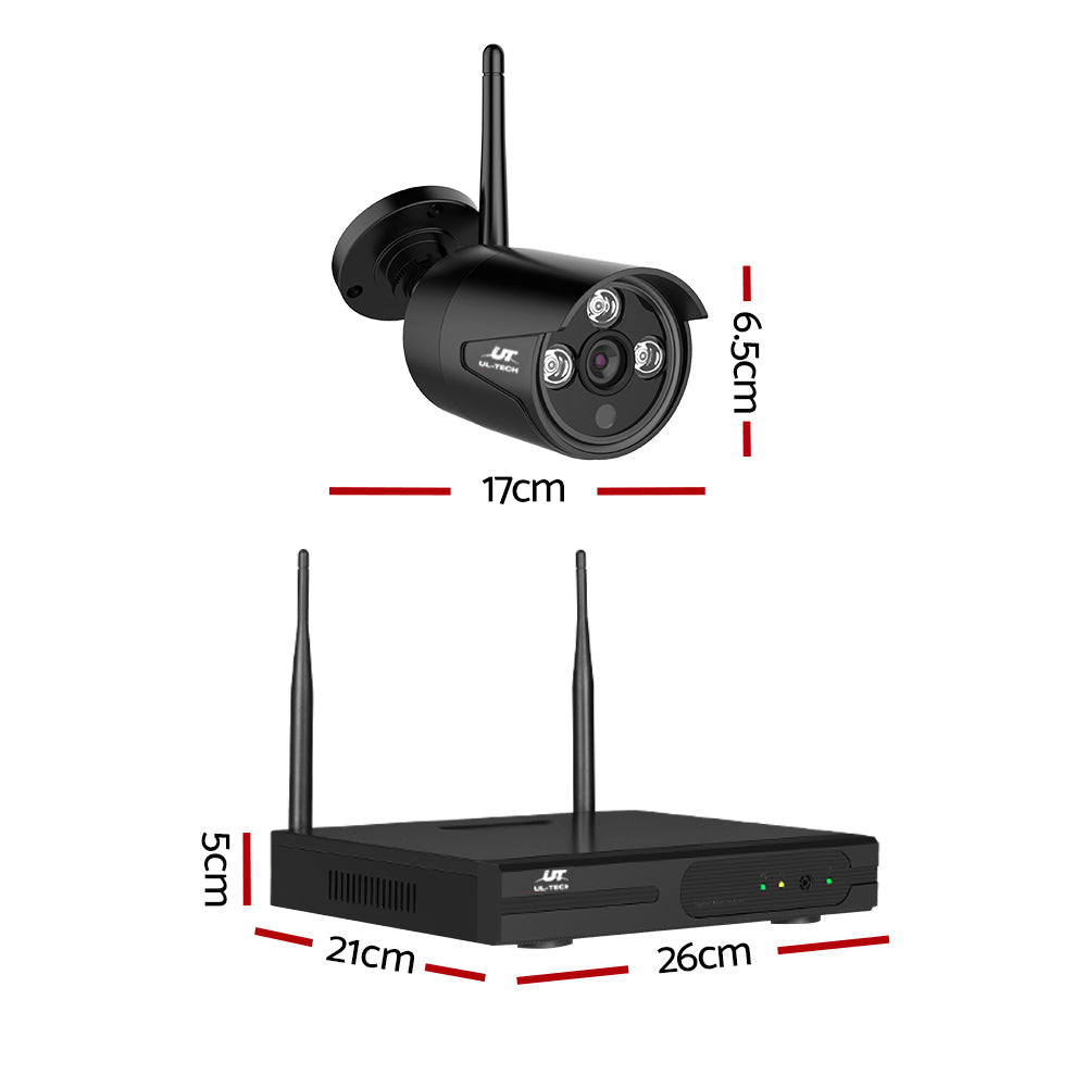 UL-Tech 8CH NVR 3MP Wireless CCTV Security System 8 Bullet Cameras 4TB