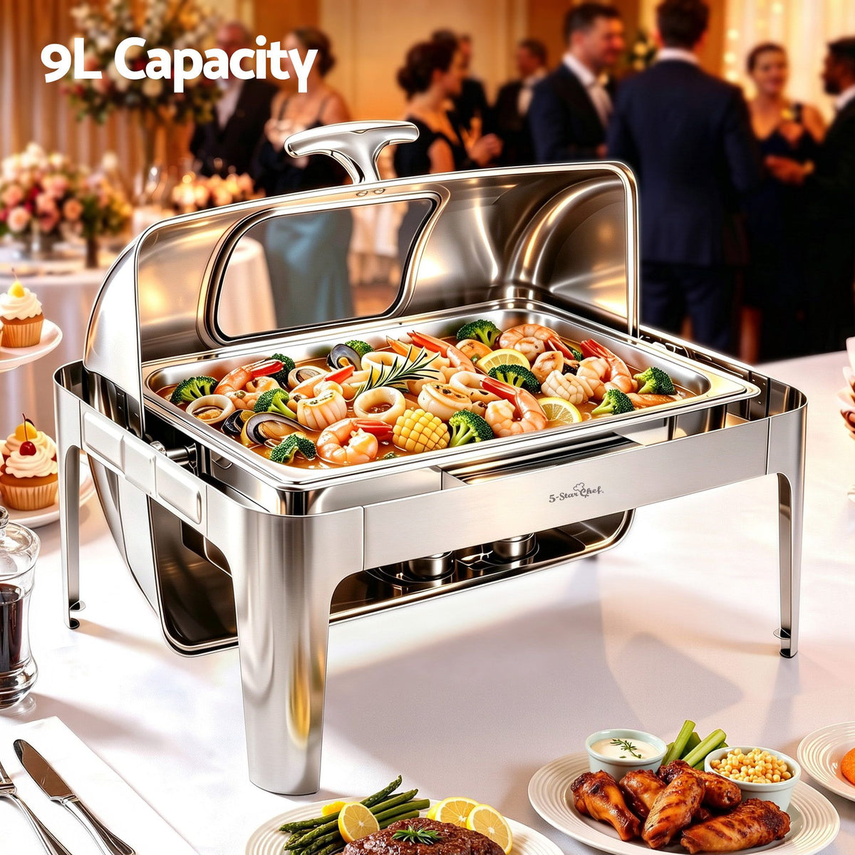 5 Star Chef 9L Chafing Dish Buffet Food Warmer