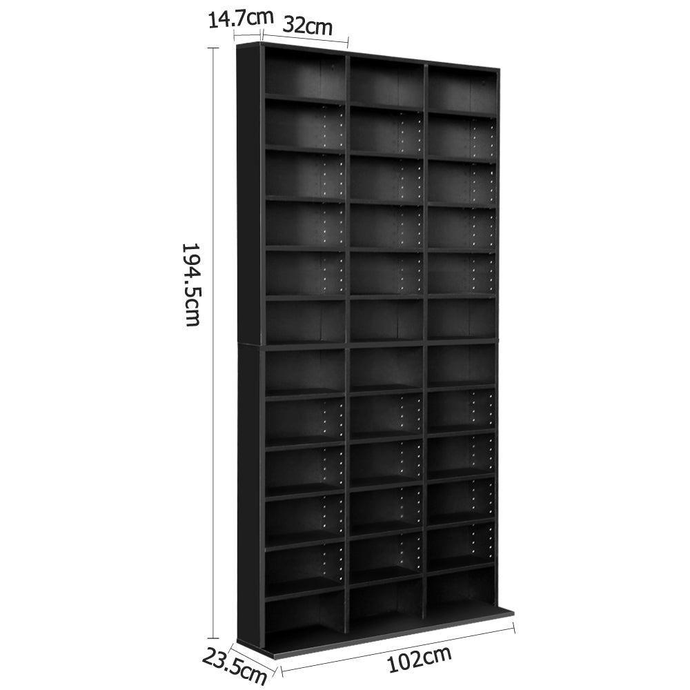 BERT Black CD Storage Rack Bookshelf