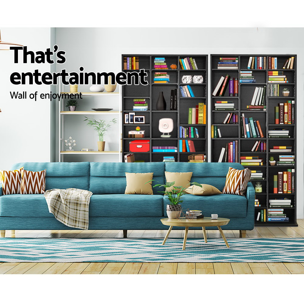BERT Black CD Storage Rack Bookshelf