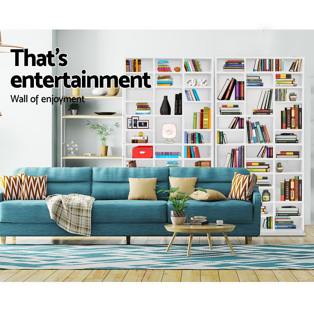 BERT White CD Storage Rack Bookshelf