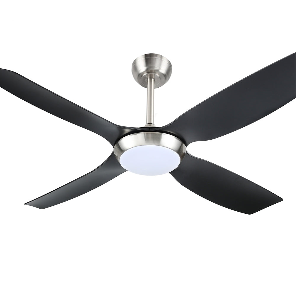 Devanti 52-Inch Ceiling Fan DC Motor LED Light Remote Black