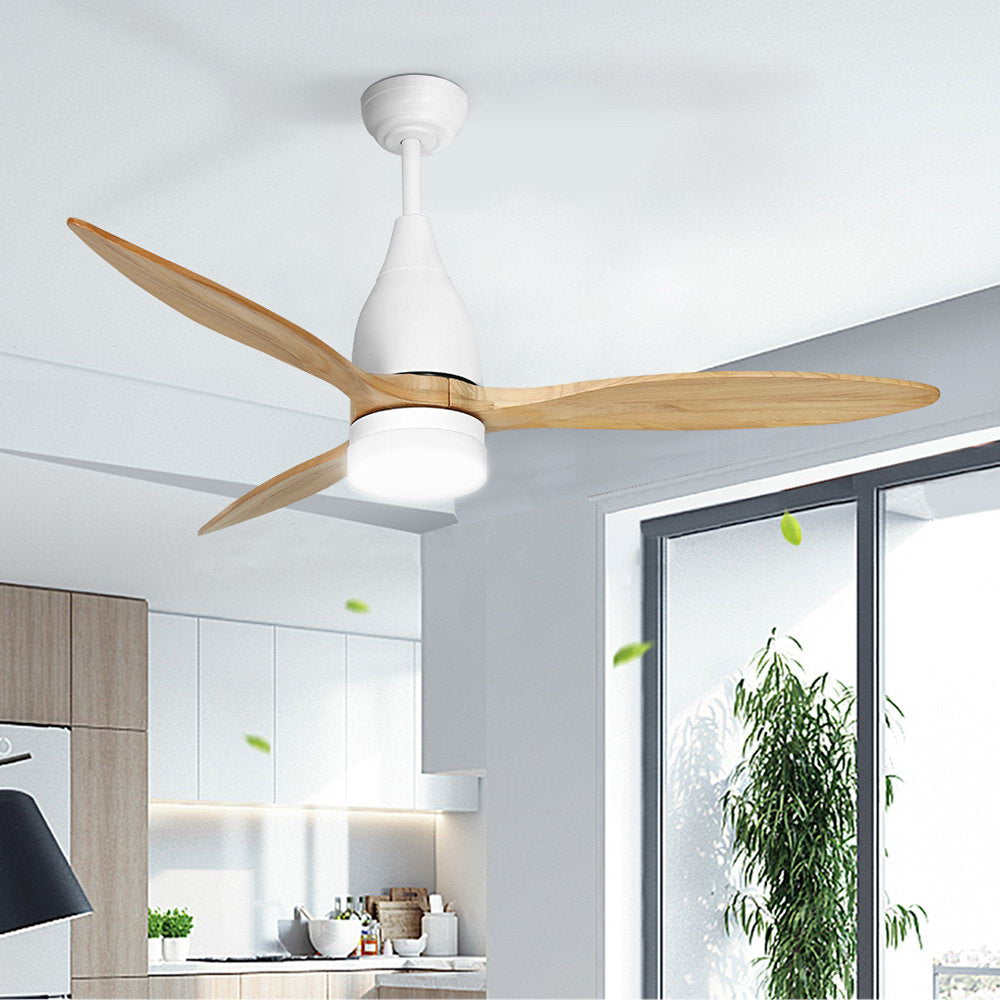 Devanti 52'' Ceiling Fan AC Motor Light Wood Remote Control