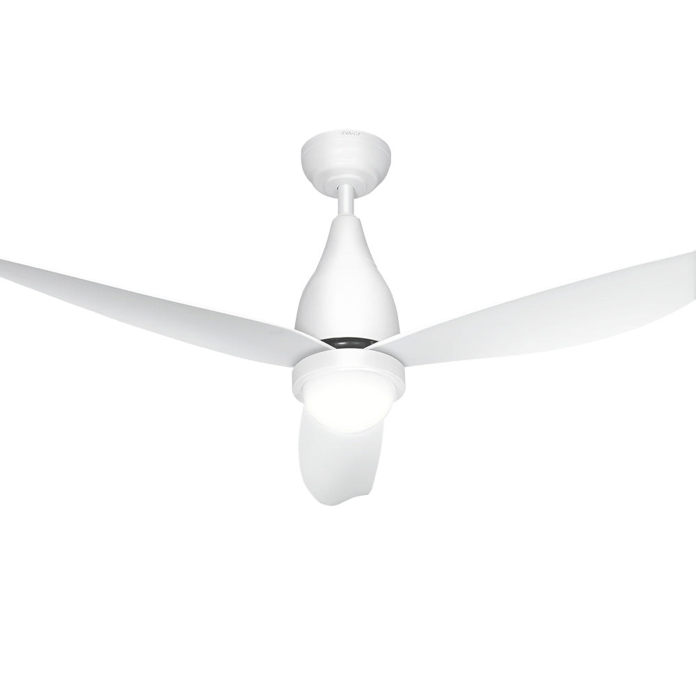 Devanti 52" Ceiling Fan DC Motor LED Light Remote White