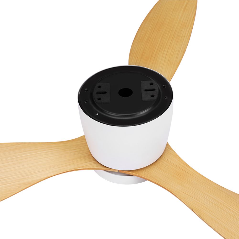 Devanti 52" Ceiling Fan DC Motor with Light and Remote - Light Wood