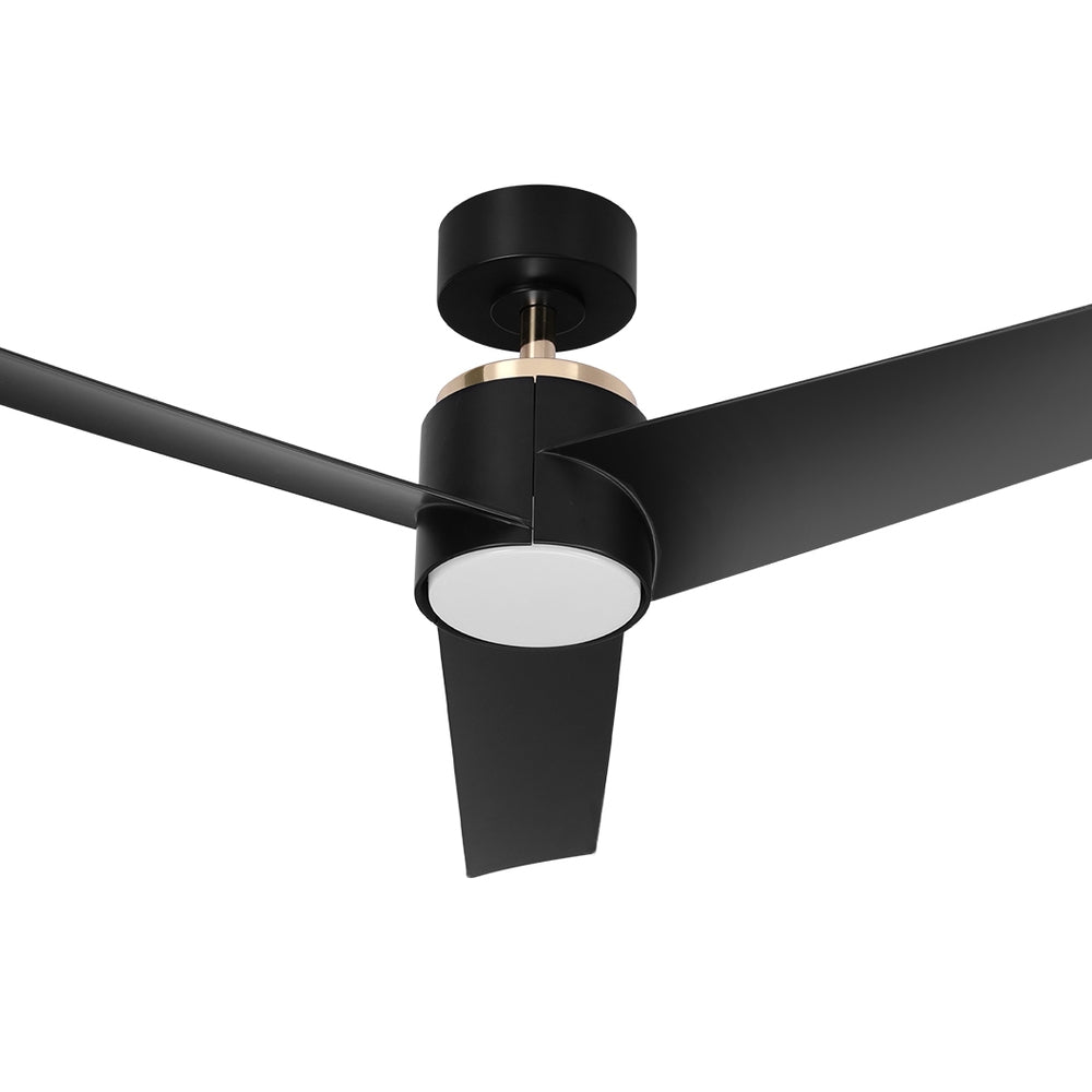 Devanti 52'' Ceiling Fan DC Motor LED Light Remote Black
