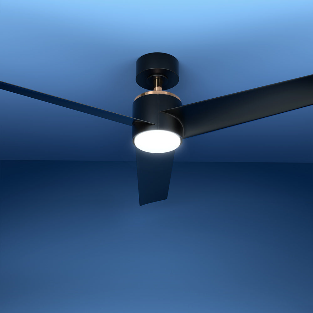Devanti 52'' Ceiling Fan DC Motor LED Light Remote Black