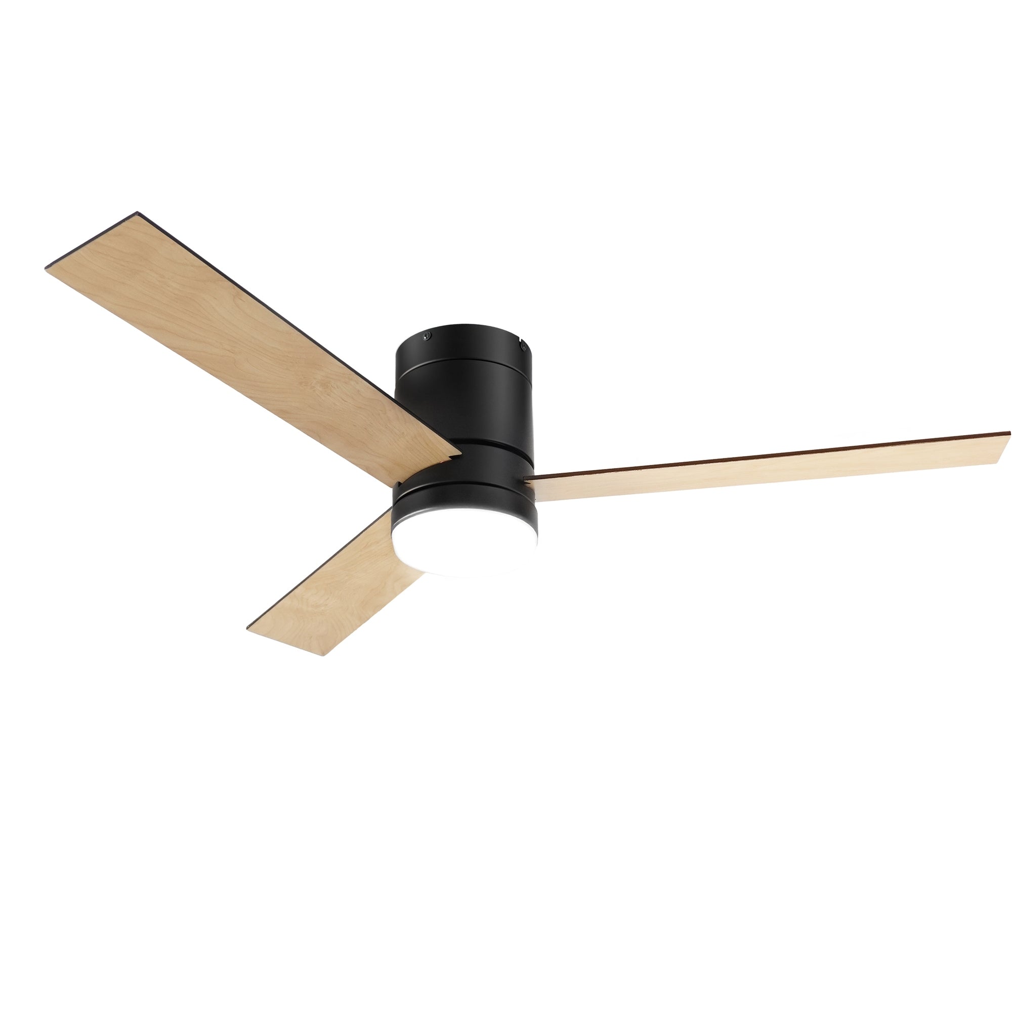 Devanti 52'' Ceiling Fan 3 Blades Double-sided DC Motor w/Light w/Remote Light Wood and bLack