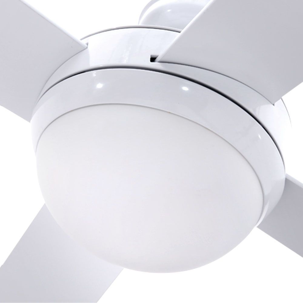 Devanti 52-Inch Ceiling Fan with DC Motor, LED Light and Remote, White