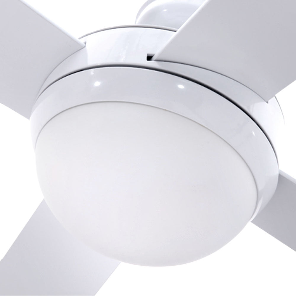 Devanti 52" Ceiling Fan AC Motor LED Light Remote White