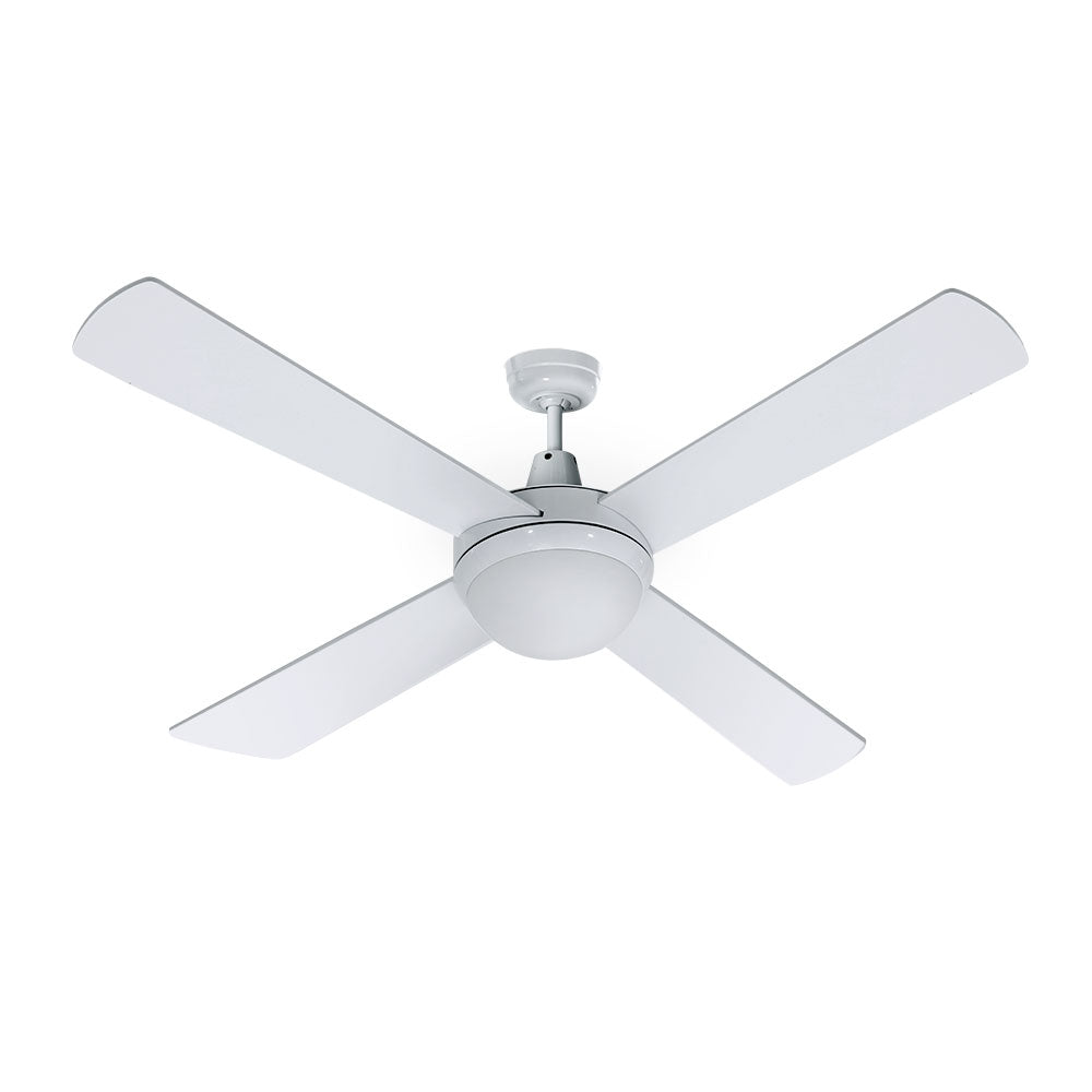 Devanti 52" Ceiling Fan AC Motor LED Light Remote White