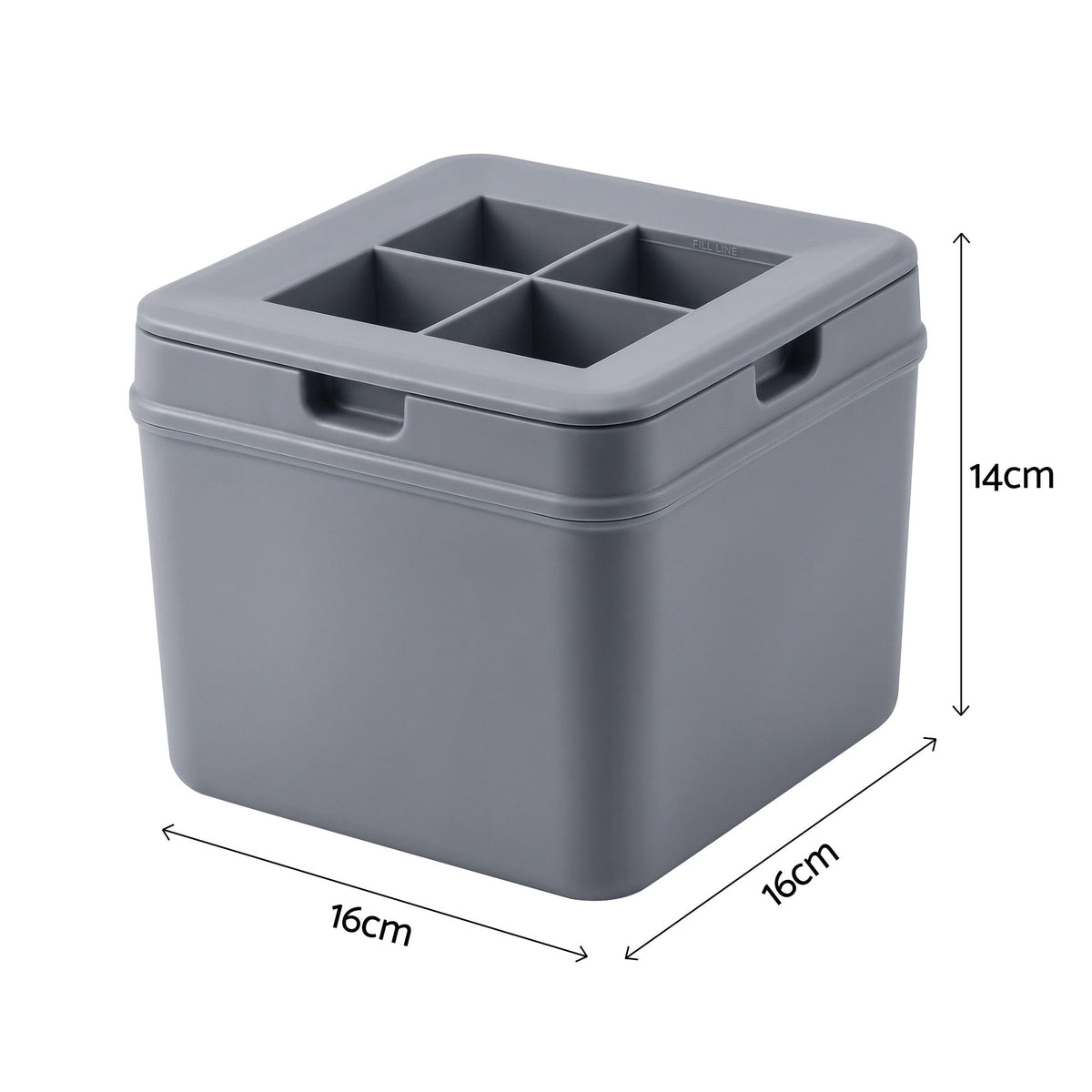 Artiss 5cm Clear Ice Mold Whiskey Large Square Ice Cube Tray
