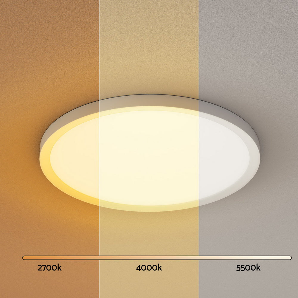 Ultra-THIN 5CM LED Ceiling Light 31W, 3 Colors, Metal & Acrylic - Leier