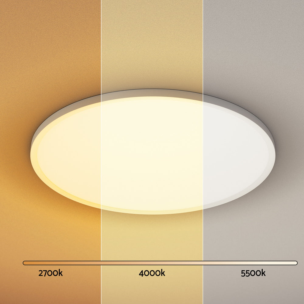 Ultra-Thin LED Ceiling Light 46W, Tri-Color, Metal/Acrylic - Leier