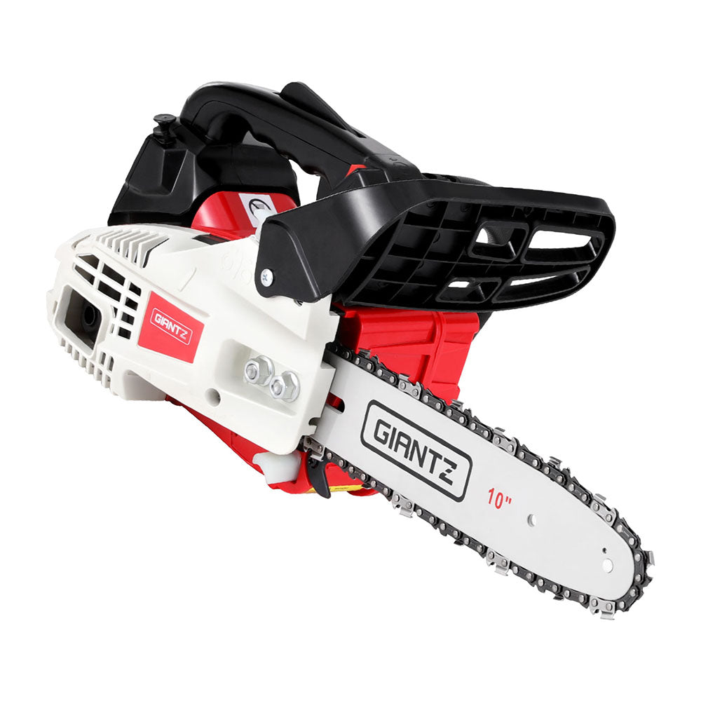 25cc Lightweight Petrol Chainsaw, 10" Bar, Anti-Vibration - Giantz