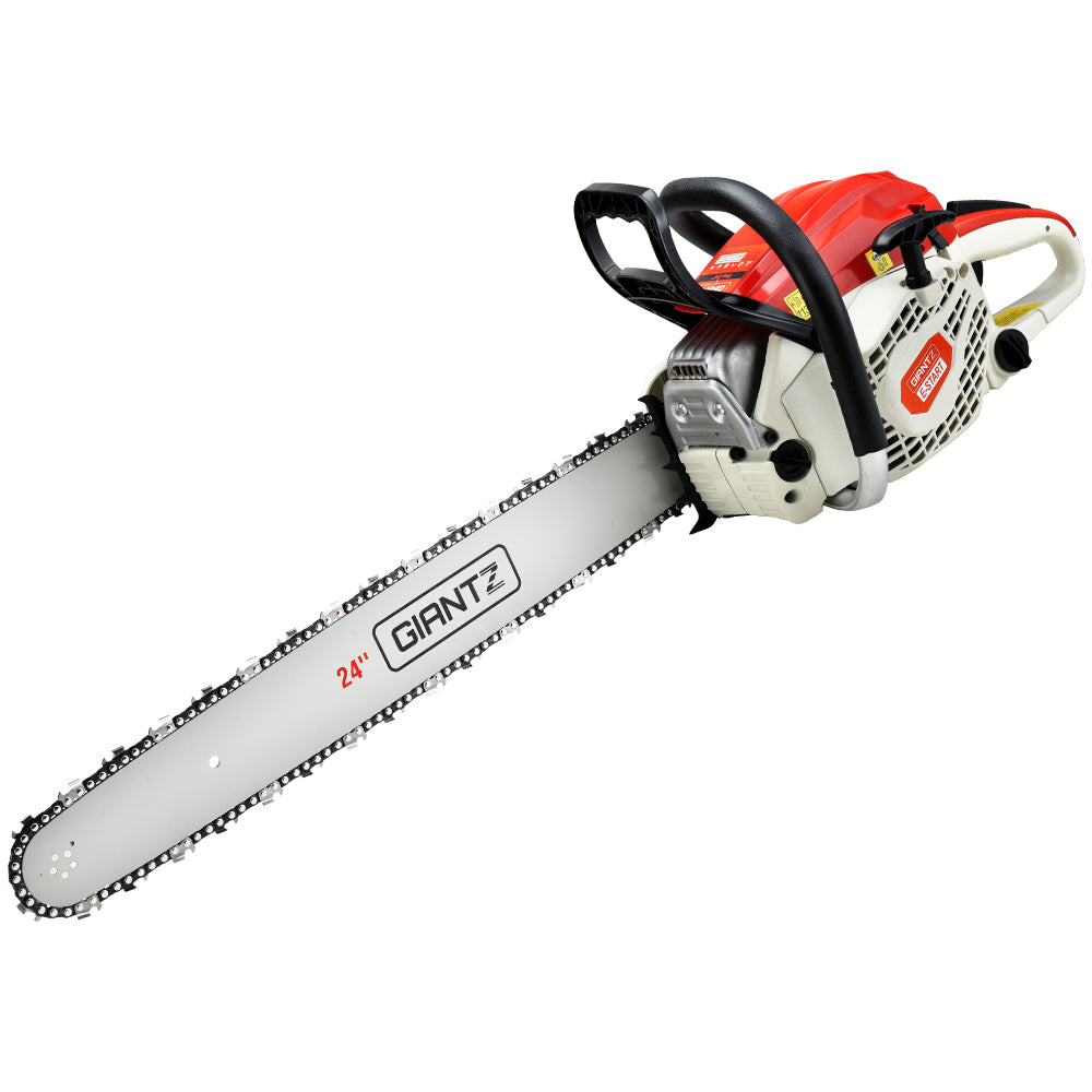 Giantz 92CC 24" Petrol Chainsaw Commercial E-Start