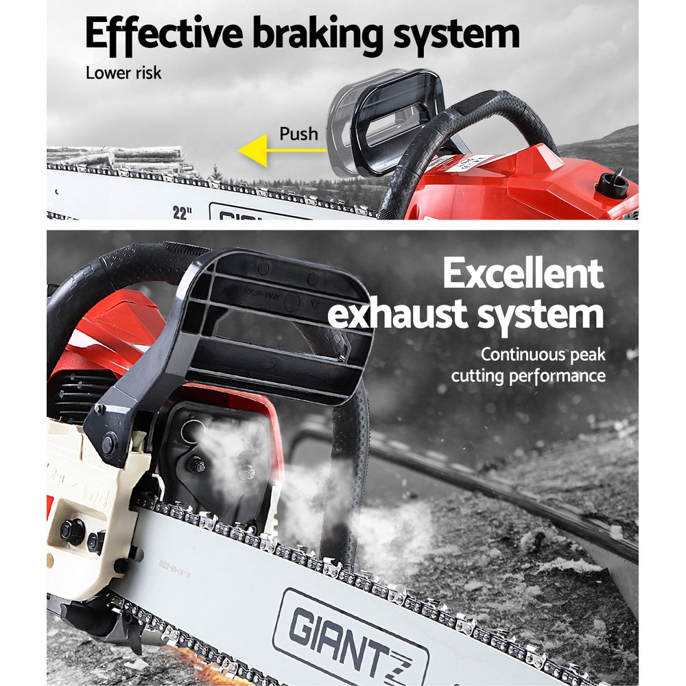 Giantz 75CC 18" Petrol Chainsaw Commercial E-Start