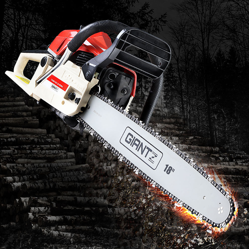 Giantz 75CC 18" Petrol Chainsaw Commercial E-Start
