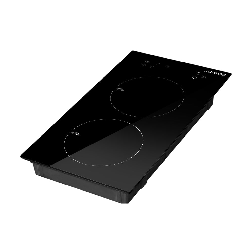Devanti 30cm Induction Cooktop Electric Black Ceramic Glass