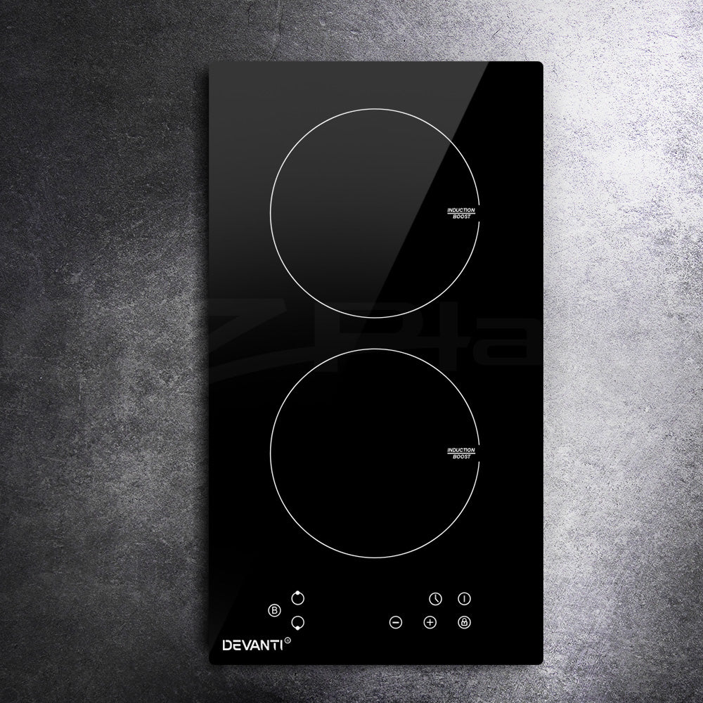 Devanti 30cm Induction Cooktop Electric Black Ceramic Glass