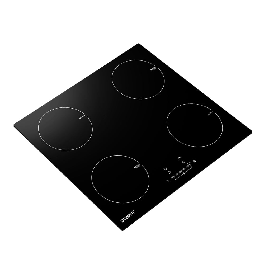 Devanti 60cm Induction Cooktop 4-Zone Electric Black