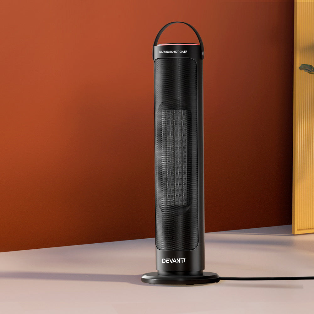Devanti 2000W Ceramic Tower Heater Black