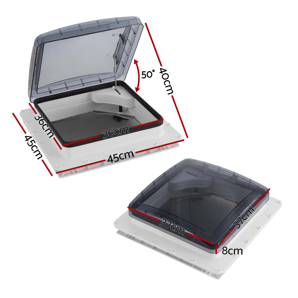Weisshorn Caravan Roof Vent Air Exhaust Hatch White