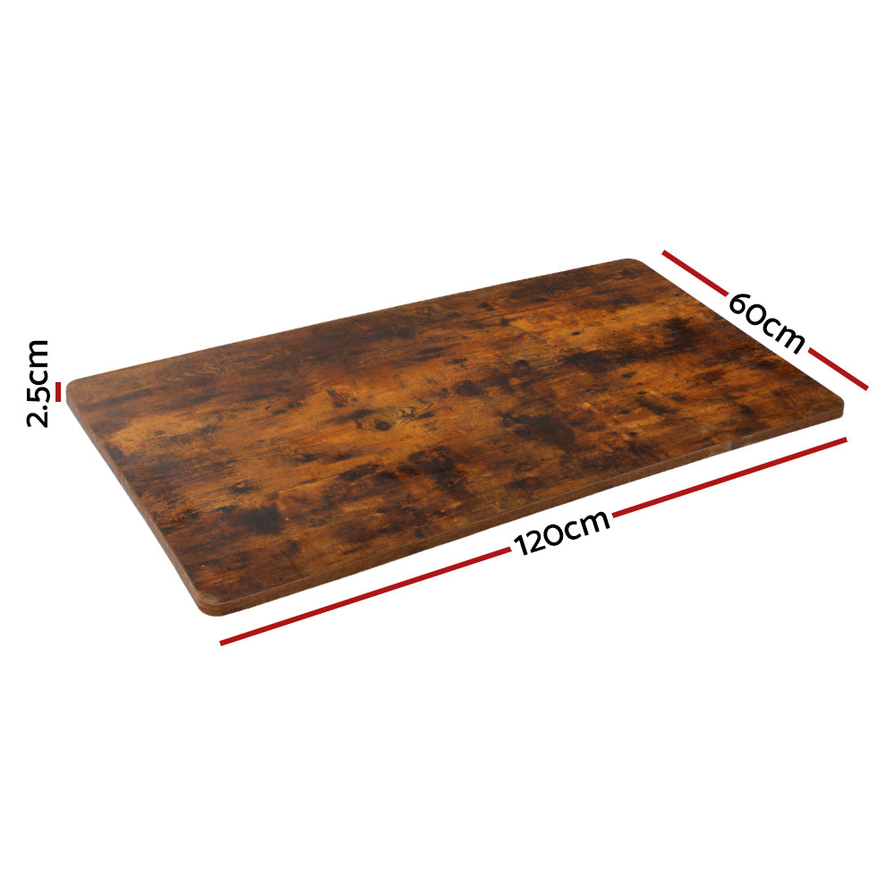 Rustic Brown 120CM Desk Top for Artiss Standing Desk